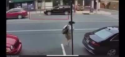 Woman in my town ran across the street last week.