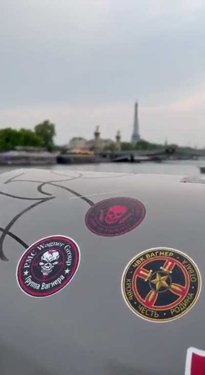 PMC Wagner Group supporters in Paris, France.

Allegedly Prigozhin has been spotted leading a column of 25,000 solders on the outskirts of Paris
