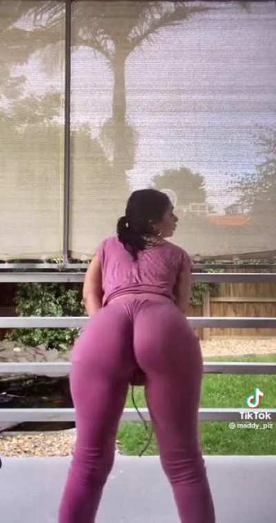 Pants are almost Molded to her 😅
