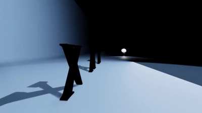 Ponto de vista da letra "i" da logo da Pixar