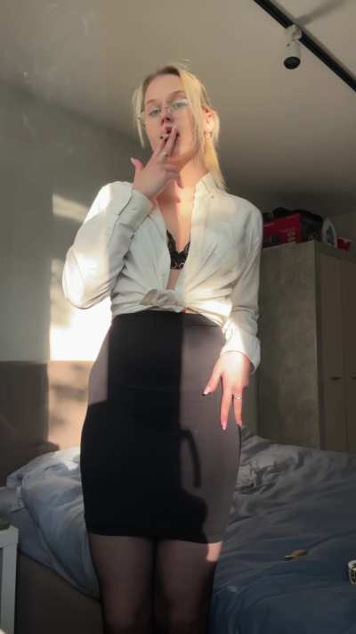 While I'm smoking, you can look at any part of my body