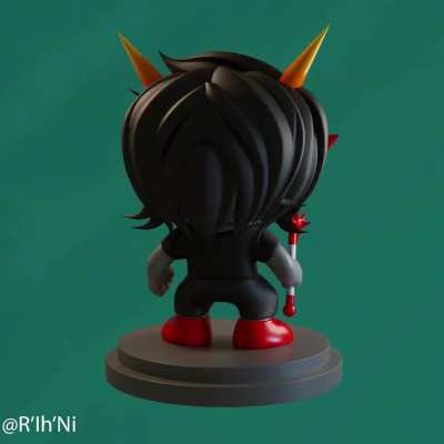 Bonus Content: Terezi Pyrope in Funko Pop Style. Homestuck 3D. uwu ~💙💙💙(It's just experimental model to test STL file... )
