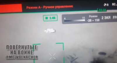 Drone drop on Ukrainian soldier traversing the Dnipro river