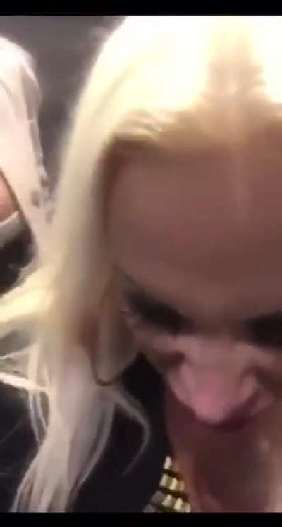 Woman after to gallons of vodka
