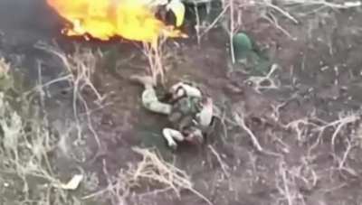 A Russian occupier who was illegally moving through Ukrainian territory on a motorcycle was issued a fine in the form of a severed arm and leg. Robotyne, Zaporizhia region.
