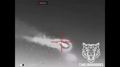 Ru pov : Ukrainian drone "Baba Yaga" got shot down by the AK-12