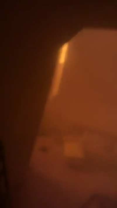 Cameraman capturing an Iranian missile hitting a us base in the Middle East.