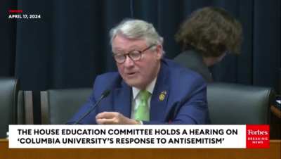 Congressman Rick Allen (R-GA) asks Columbia University President if she’s aware of the curse from God for not helping Israel.