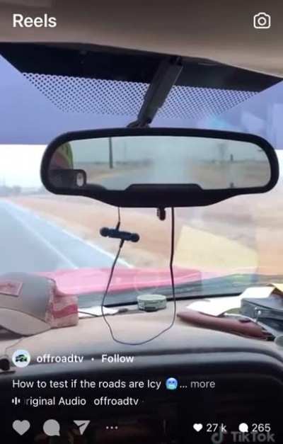 Testing icy roads
