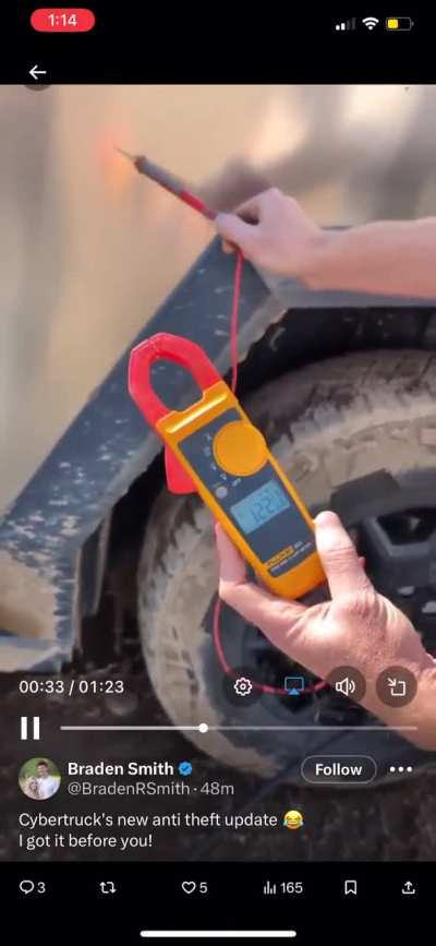 Cybertruck&rsquo;s new anti-theft update 🤡