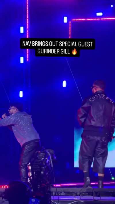 nav brought gurinder gill out to perform "brown munde" at his set at rolling loud india in navi mumbai! 🇮🇳