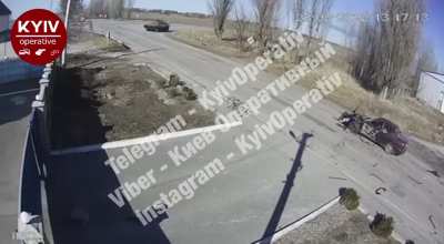 Russian troops in Ukraine are killing people randomly in their cars while trying to escape!