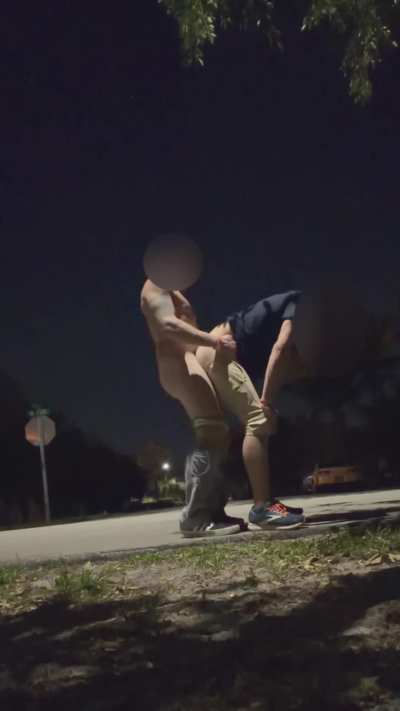 Told him to hold the moan so he didn’t wake up the neighbors when I railed him in the street