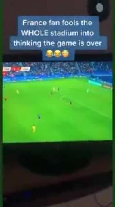 fan tricks stadium into thinking game is over