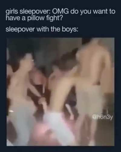 Sleepover with the boys