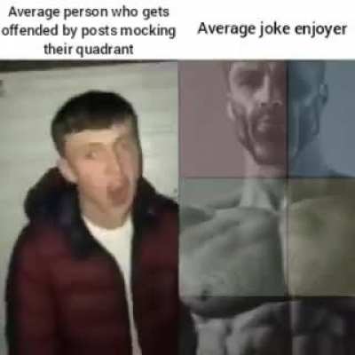 The Virgin "This if offensive" vs The Chad "It's just a joke lol"