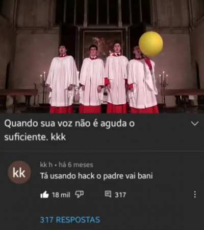 T&atilde;o usando Hack at&eacute; na igreja