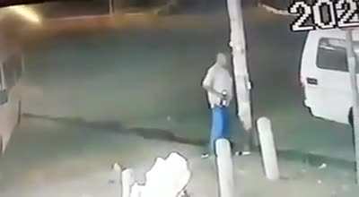 That's what you get for peeing in public.
