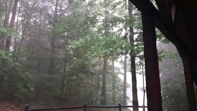 POV: you&rsquo;re sitting on a porch swing of a cabin in TN, listening and watching a storm roll in.