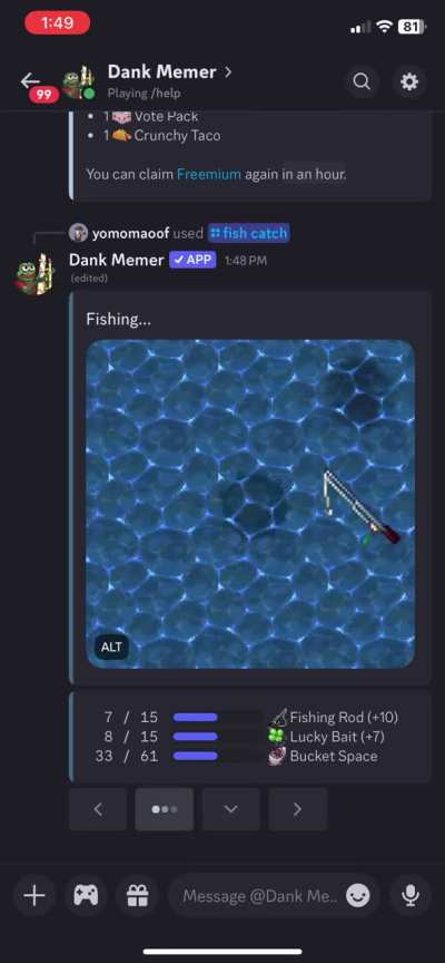 Fishing is broken on mobile?