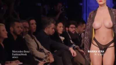 Alejandra Guilmant parades her heavy tits on the runway