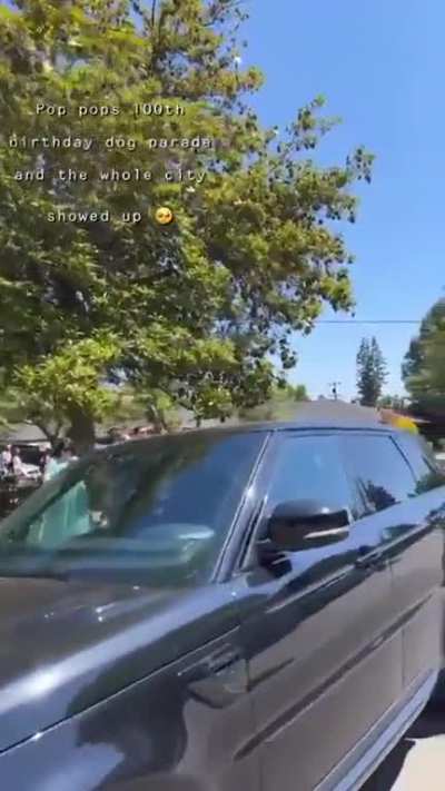 Meanwhile in San Jose: A woman posted online asking people to bring their dogs by her house to help her dad celebrate his 100th birthday. More than 200 pups showed up.