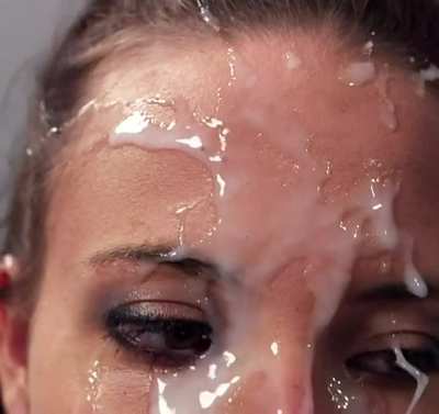 Blasting her with cum