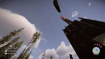 Pro-tip: You can use ziplines to transport logs!
