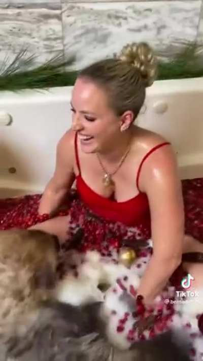 Taking a bath with a hyena and a chimpanzee