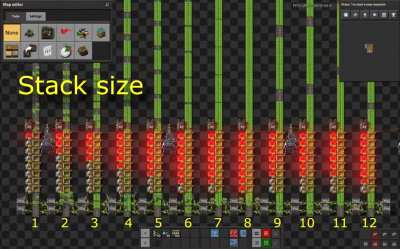 Compressed blue belt and stack insesrter's stack