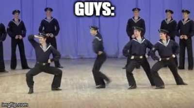 "Hey guys, don't look, but there's a cute girl over there"