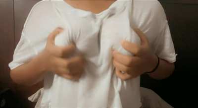 This is my favorite shirt to do a titty drop in 😝 (OC)