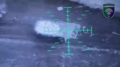 A Russian column was destroyed by the Ukrainian 38th Marine Brigade in the Kursk Oblast (Russia). January 2025