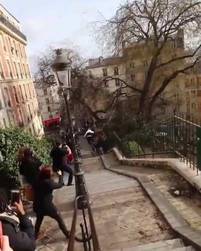 Quickest way down the stairs