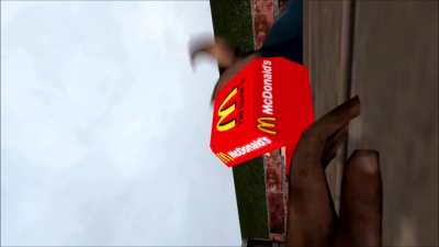POV: Legoshi shoots you and your friend while you try to eat a McDonald's&reg; meal.