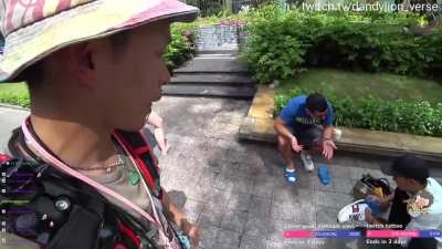 A local saving a tourist from a shoe cleaning scam in Vietnam.