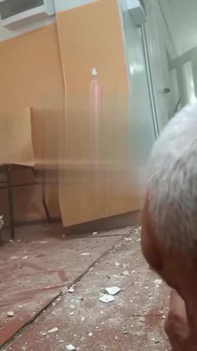 Footage from inside the hospital in Chernihiv Ukraine during today&rsquo;s Russian missile attack.