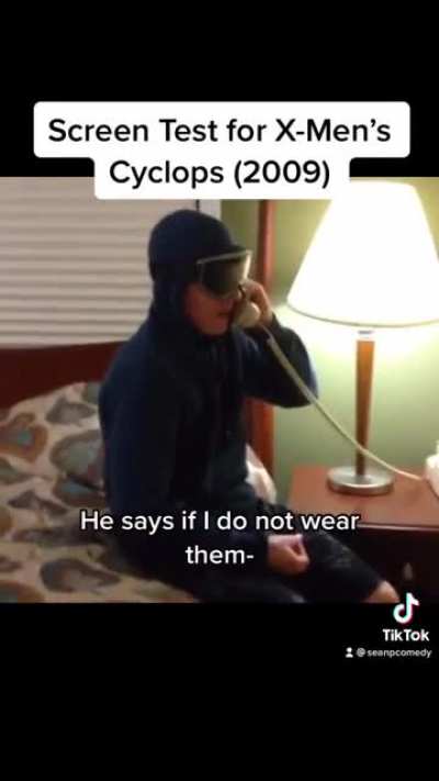 SCREEN TEST FOR X-MEN&rsquo;S &ldquo;CYCLOPS&rdquo;