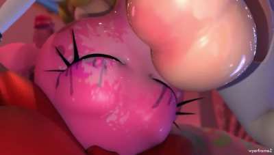 Peach and Birdo fill each others throats [Super mario] (wyerframeZ) pt.2