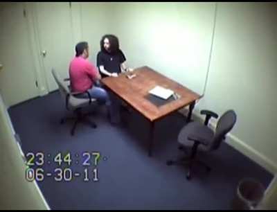 Confessed killer Stephen McDaniel keeps his body eerily still during 2 hour interrogation