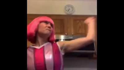 Lazytown Stephanie actress performing a tik tok