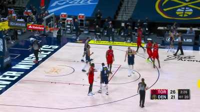 [Highlight] Jokic with the ridiculous and1 from 3