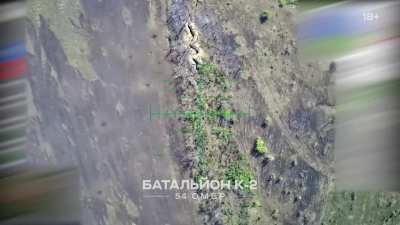 [Part 3] UA 54th Mechanized Brigade's "Battalion K-2" drone team posted feature length video detailing how the group's pilots hunt down and eliminate Russian assault teams, shown in video narrated by one of the team's top drone pilots. Published June 19, 