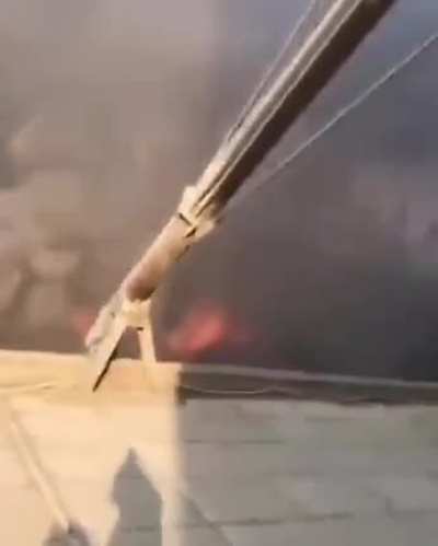 Extreme close up of Beruit explosion