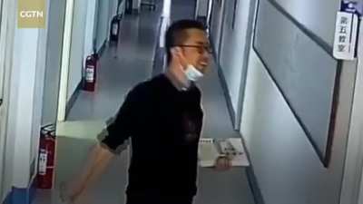 A teacher forcing a smile before class