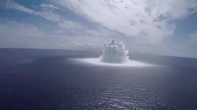 US Navy released the footage of the 40,000-pound bomb explosion that triggered a M3.9 quake during a 