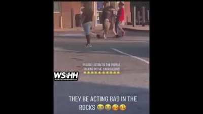 My neighborhood had a fight cut short yesterday