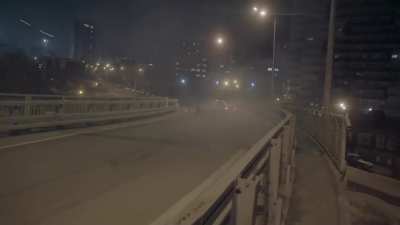 going fast on the exit ramp