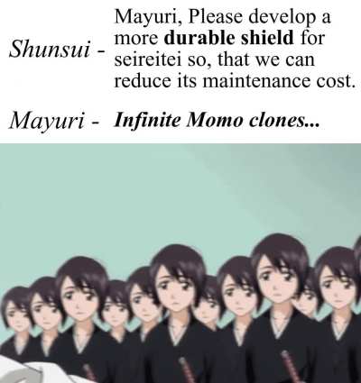 Mayuri - "With this new shield Durability isn't a concern any more..."