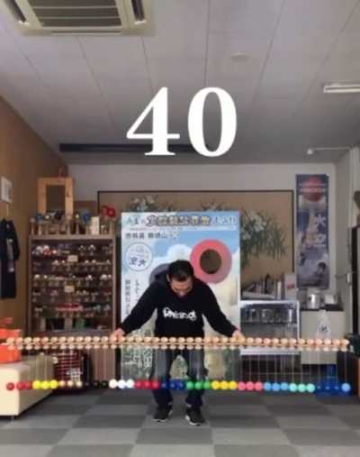 40 balls in a cup
